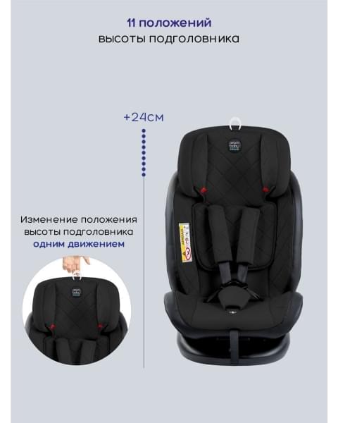 Автокресло детское AMAROBABY Brilliant ISOFIX класс D, группа 0+/1/2/3, (черный)