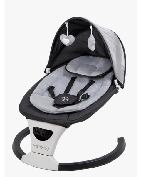 Электронные качели детские Amarobaby Teddy swing, черный