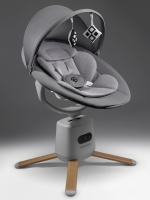 Качели электронные детские Amarobaby Jolly swing, серый, светло-серый вкладыш