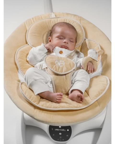 Качели электронные детские Amarobaby Smart swing, бежевый