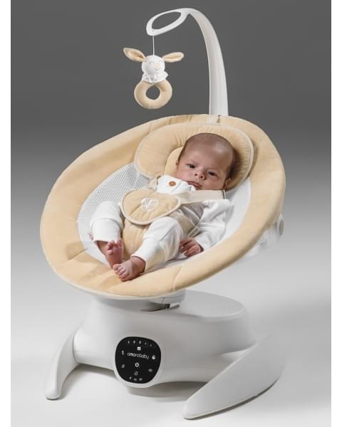 Качели электронные детские Amarobaby Smart swing, бежевый