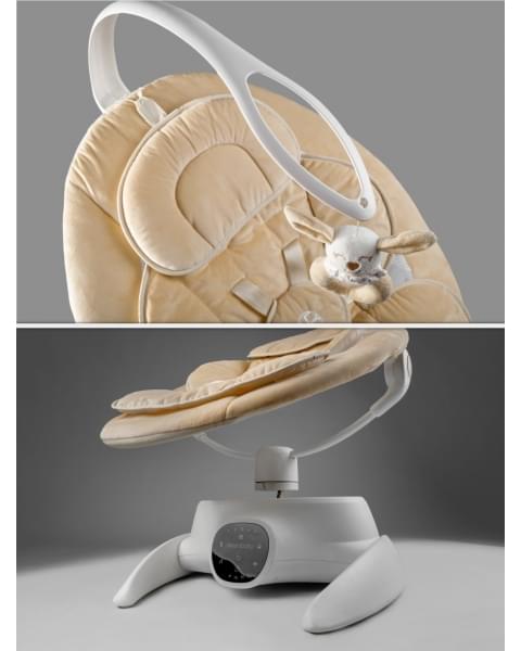 Качели электронные детские Amarobaby Smart swing, бежевый