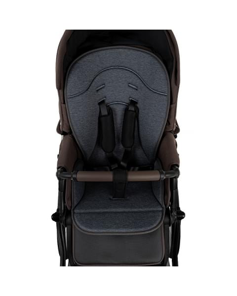 Детская коляска Roan Bass Next Classic 2.0 d12 3 в 1 с автокреслом Tutis Elo Lux EduSky Black BNC/83/2 Turkish Coffe/Black/руч.Cappuccino