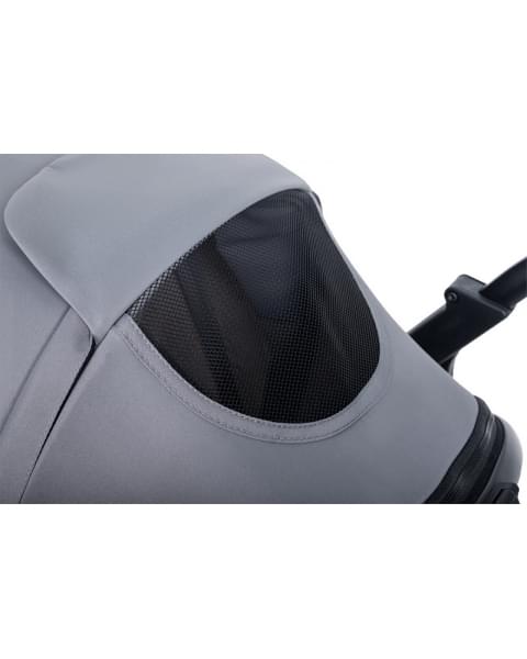 Детская прогулочная коляска Farfello Fest Lux Серый/Grey FL-3 черная рама