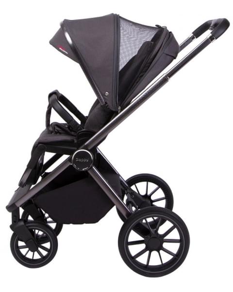Детская коляска Peppy Monaco GP 3 в 1 с автокреслом Verona Antrazit рама графит