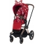 Коляска прогулочная Cybex Priam III Jeremy Scott Petticoat шасси Rose Gold, Jeremy Scott Petticoat (Красный с узором)