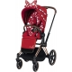 Коляска прогулочная Cybex Priam III Jeremy Scott Petticoat шасси Rose Gold, Jeremy Scott Petticoat (Красный с узором)