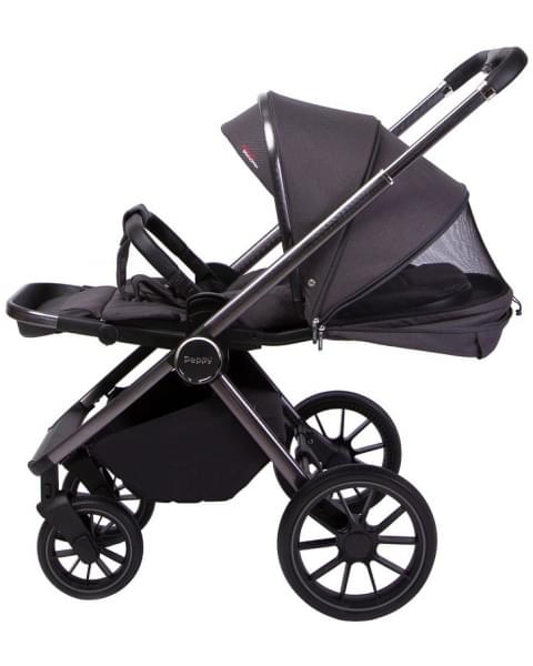 Детская коляска Peppy Monaco GP 3 в 1 с автокреслом Verona Antrazit рама графит