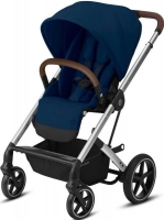 Коляска прогулочная Cybex Balios S Lux шасси Silver, Navy Blue (Темно-синий)