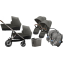 Коляска 3 в 1 для двойни Cybex Gazelle S шасси Taupe, Soho Grey (Серый)