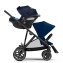 Коляска 3 в 1 для двойни Cybex Gazelle S шасси Taupe, Soho Grey (Серый)