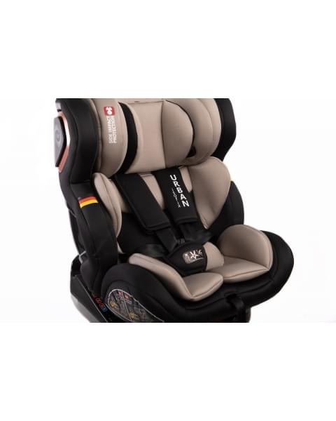 Автокресло Peppy Urban Isofix beige (0-36) с рождения до 12 лет