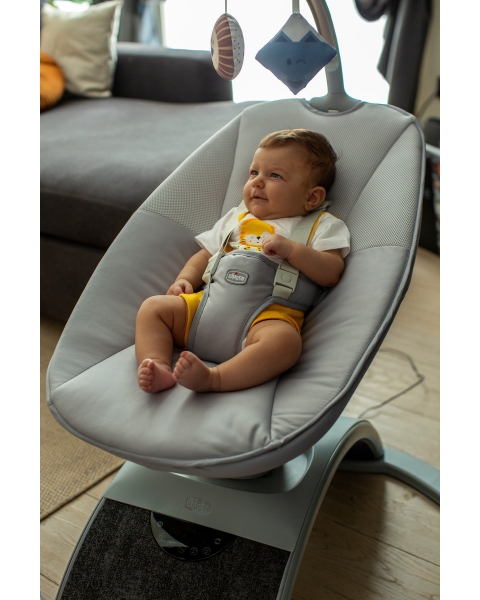 Креслице-качалка (шезлонг) детское Chicco Comfy Wave Silverspring