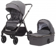 Детская коляска 2 в 1 IningBaby KR 345 pro grey
