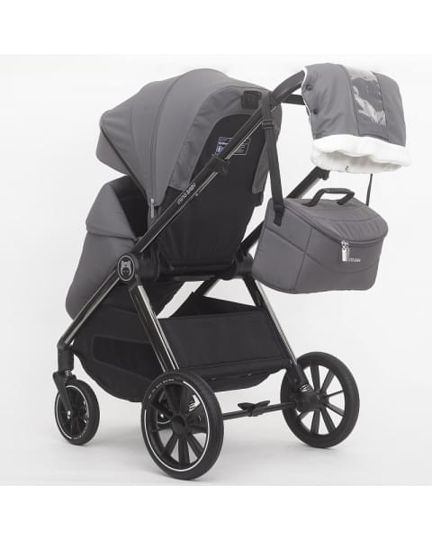 Детская коляска 2 в 1 IningBaby KR 345 pro grey