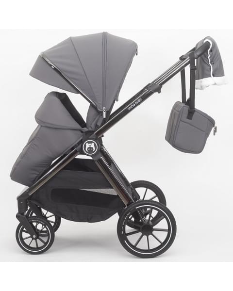 Детская коляска 2 в 1 IningBaby KR 345 pro grey