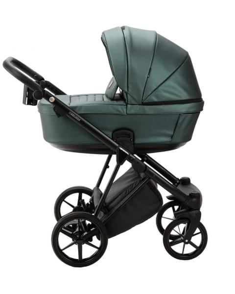 Детская коляска Adamex Belissa Deluxe 3 в 1 B-SM15 (Т.ЗЕЛЕНАЯ ПЕРЛ. КОЖА)