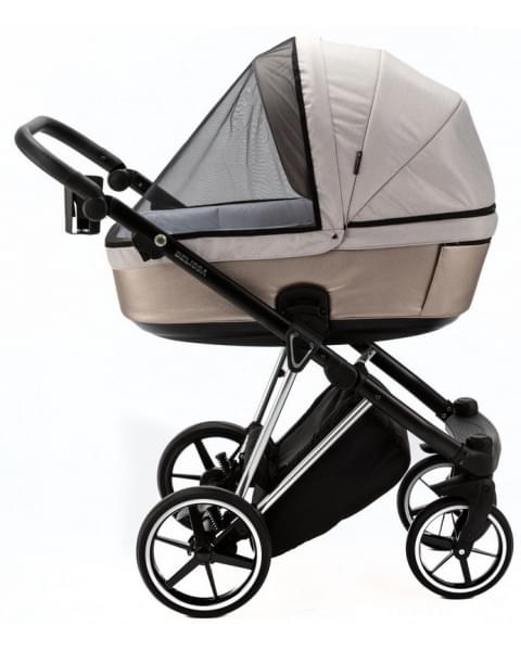 Детская коляска Adamex Belissa Special Edition 2 в 1 B-PS584 (СВ.БЕЖ С БЛЁСТ ХРОМ.РАМ)