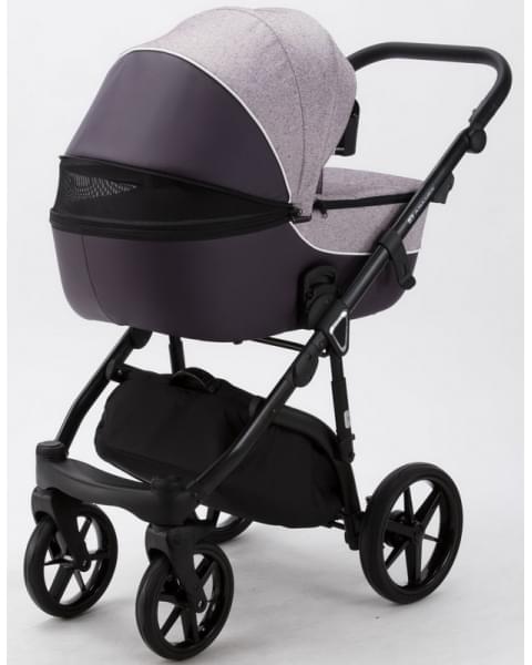 Детская коляска Adamex Bibione 3 в 1 BI-TSB14 (РОЗОВО-БОРДОВ.ЖАКАРД+СЛИВОВАЯ.КОЖА)