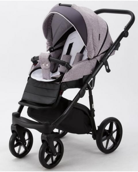 Детская коляска Adamex Bibione 3 в 1 BI-TSB14 (РОЗОВО-БОРДОВ.ЖАКАРД+СЛИВОВАЯ.КОЖА)