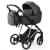 Детская коляска Adamex Blanc Special Edition 3 в 1 BL-PS595/С (Т.СЕРЫЙ+ Т.СЕР.КОЖА+ХРОМ РАМА)