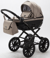 Детская коляска классическая Adamex Chantal Retro 2 в 1 C205 (тем. бежевый)