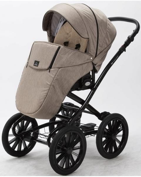 Детская коляска классическая Adamex Chantal Retro 2 в 1 C205 (тем. бежевый)