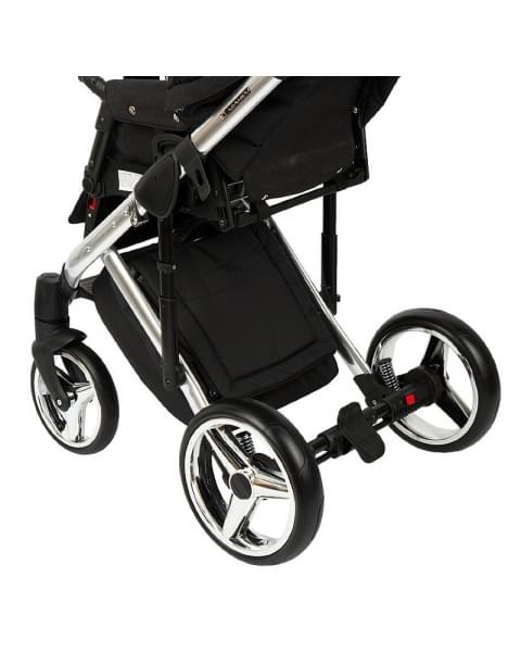 Детская коляска Adamex Chantal Special Edition 2 в 1 C2 (ЧЕРН+ЧЕРН.РИФЛЕН.ДНО+ХРОМ РАМА)