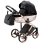 Детская коляска Adamex Chantal Star Collection 3 в 1 STAR005 ЧЕРНЫЙ+РОЗОВ.ЗОЛОТО РАМА