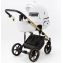 Детская коляска Adamex Lumi Air SE Deluxe 2 в 1 L-SA500 (БЕЛ.КОЖА+ЗОЛОТО РАМА)