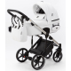 Детская коляска Adamex Lumi Air SE Deluxe 2 в 1 L-SA501 (БЕЛ.КОЖА+ХРОМ РАМА)