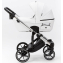 Детская коляска Adamex Lumi Air SE Deluxe 2 в 1 L-SA501 (БЕЛ.КОЖА+ХРОМ РАМА)