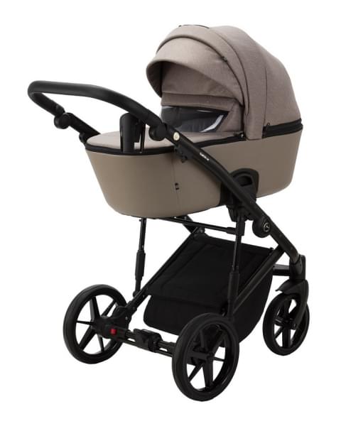 Детская коляска Adamex Mobi 2 в 1 M-PS110 (ТЕМНО-БЕЖЕВЫЙ+ТЕМНО-БЕЖ.КОЖА)