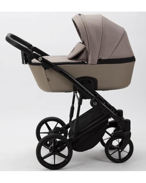Детская коляска Adamex Mobi 2 в 1 M-PS110 (ТЕМНО-БЕЖЕВЫЙ+ТЕМНО-БЕЖ.КОЖА)