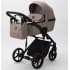 Детская коляска Adamex Mobi 3 в 1 M-PS110 (ТЕМНО-БЕЖЕВЫЙ+ТЕМНО-БЕЖ.КОЖА)