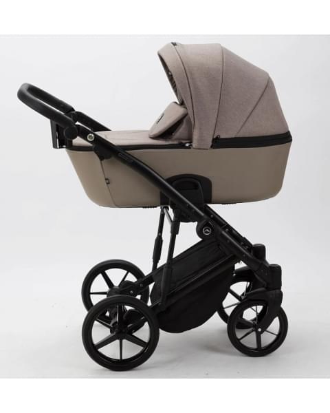 Детская коляска Adamex Mobi 3 в 1 M-PS110 (ТЕМНО-БЕЖЕВЫЙ+ТЕМНО-БЕЖ.КОЖА)