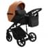 Детская коляска Adamex Mobi Deluxe 3 в 1 M-SD32 (РЫЖИЙ+ЧЕРНАЯ КОЖА)
