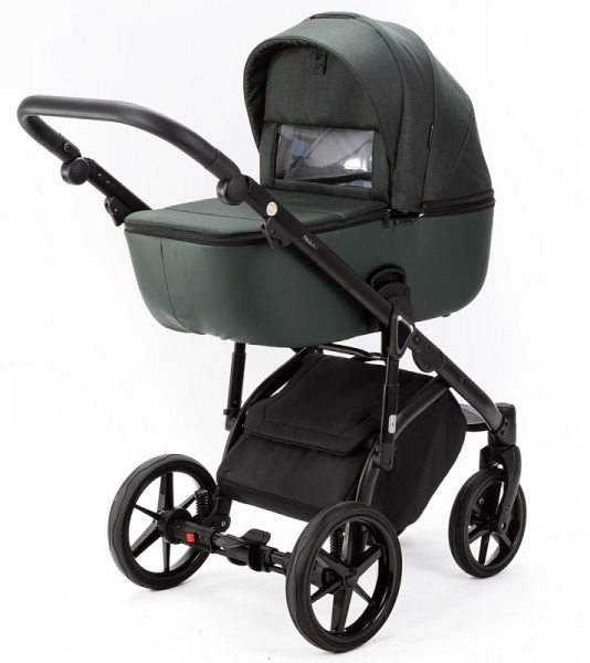Детская коляска Adamex Nola 3 в 1 N-PS136 TIP (Т.ЗЕЛ.+ Т.ЗЕЛ. КОЖА)