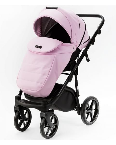 Детская коляска Adamex Nola Deluxe 2 в 1 N-SA16 (РОЗОВ. ЗЕФИР КОЖА)