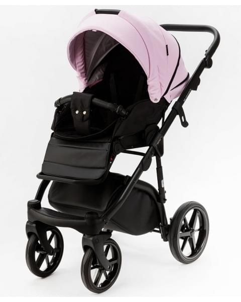 Детская коляска Adamex Nola Deluxe 2 в 1 N-SA16 (РОЗОВ. ЗЕФИР КОЖА)
