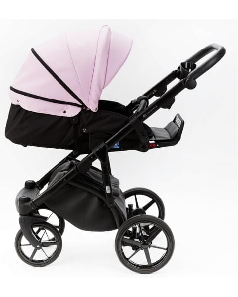 Детская коляска Adamex Nola Deluxe 2 в 1 N-SA16 (РОЗОВ. ЗЕФИР КОЖА)