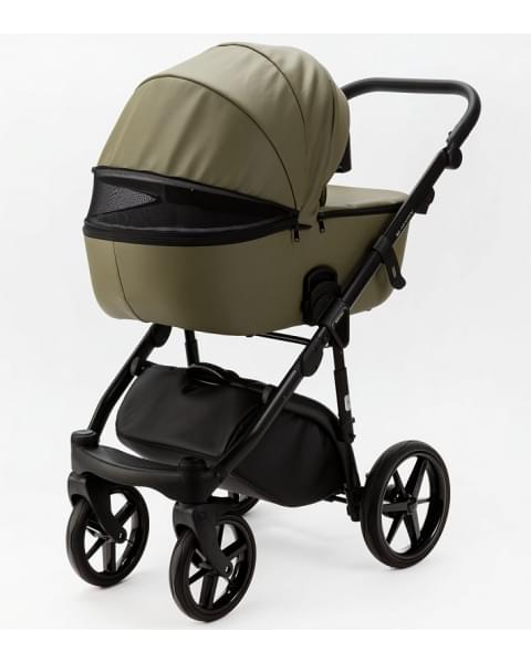 Детская коляска Adamex Nola Deluxe 3 в 1 N-SA21 (ХАКИ КОЖА)