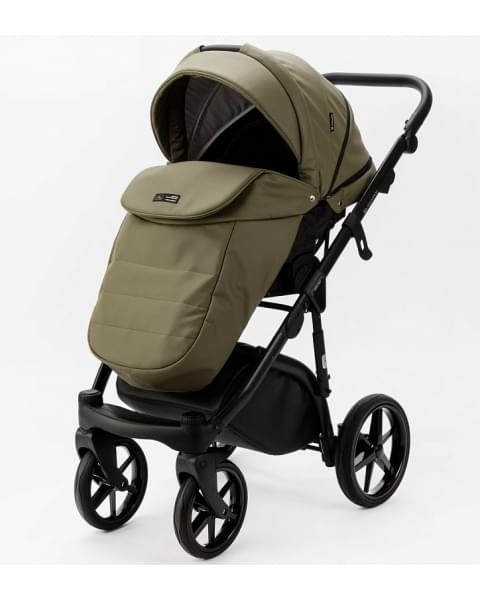 Детская коляска Adamex Nola Deluxe 3 в 1 N-SA21 (ХАКИ КОЖА)