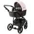 Детская коляска Adamex Nola Deluxe 3 в 1 N-SD102 (РОЗОВ.ПУДРА КОЖА + ЧЕРН.КОЖА)