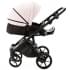 Детская коляска Adamex Nola Deluxe 3 в 1 N-SD102 (РОЗОВ.ПУДРА КОЖА + ЧЕРН.КОЖА)