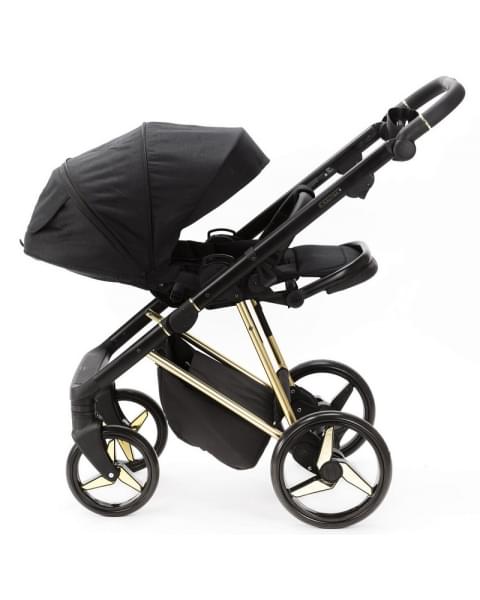 Детская коляска Adamex Quantum Star 3 в 1 Q-STAR50 (ЧЕРНЫЙ+ЗОЛОТО РАМА)