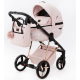 Детская коляска Adamex Quantum Superstar Deluxe 2 в 1 Q-STAR134-K (СВ.РОЗОВ.КОЖА+РОЗОВ.ДНО+РОЗОВ.ЗОЛОТО РАМА)