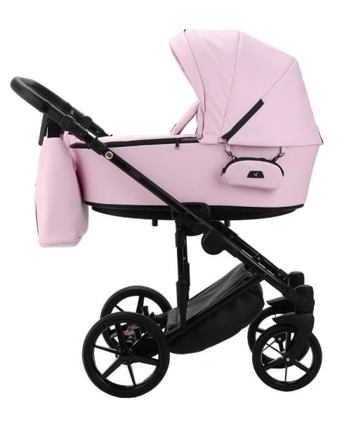 Детская коляска Adamex Zico Deluxe 3 в 1 Z-SA16 РОЗОВ. ЗЕФИР КОЖА