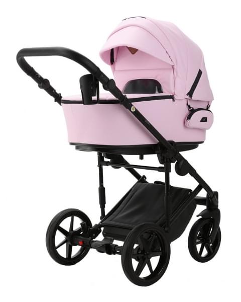 Детская коляска Adamex Zico Deluxe 3 в 1 Z-SA16 РОЗОВ. ЗЕФИР КОЖА