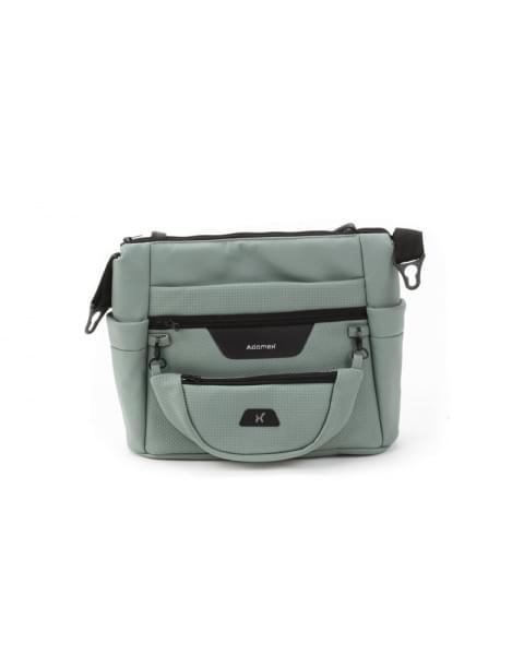 Детская коляска Adamex Zico Deluxe New 2 в 1 ZN-SA20 (СЕРО-ЗЕЛЕНАЯ КОЖА)